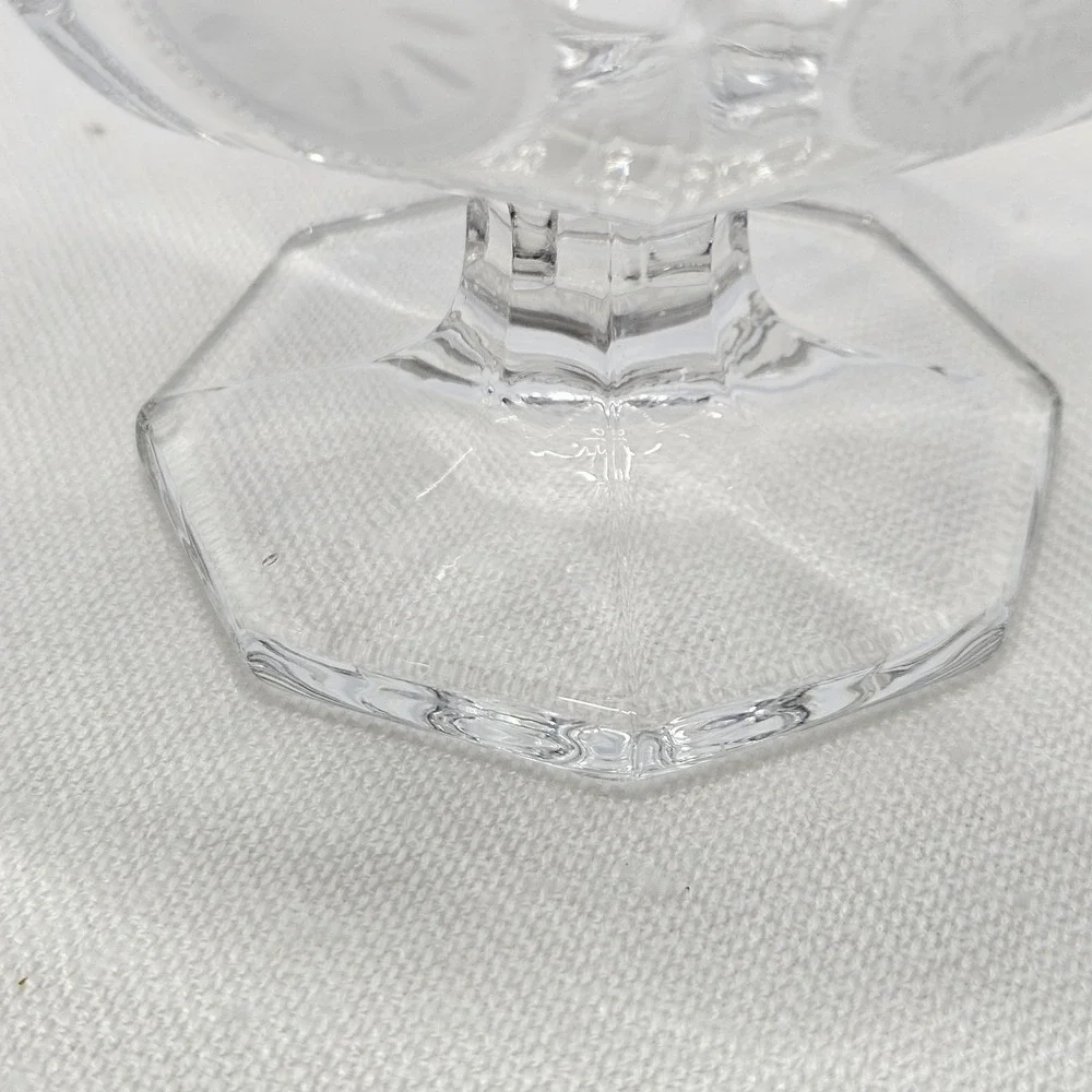 Fostoria Sherbet Dish Coin Clear Eagle Centennial 1886 Footed Glass Dessert Bowl